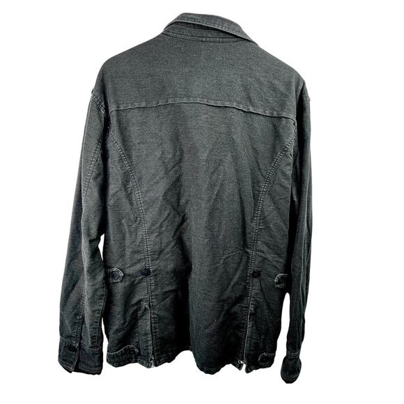 Kane & Unke Men's XXL Military Style Jacket Gray Coat Lined Cotton Blend Pockets - Picture 2 of 16